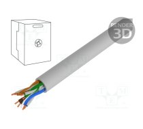 Wire; BiTLAN; U/UTP; Cat 6; 4x2x23AWG; Cu; wire; PVC; grey; 305m | BITNER-TI0044.305 | TI0044.305