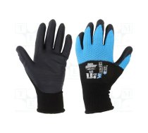 Protective gloves; Size: 8,M; black/blue; latex,polyester | WG-422-M/08  | 52793