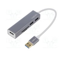 Hub USB; microSD,SD,USB A socket,USB A plug; USB 3.0; 5Gbps | UA0306  | UA0306