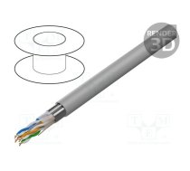 Wire; Cablexpert; F/UTP; Cat 6; 4x2x24AWG; CCA; wire; PVC; grey; 100m | FPC-6004-SOL/100 | FPC-6004-SOL/100