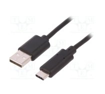 Cable; USB 2.0; USB A plug,USB C plug; 1.8m | QOLTEC-50484 | 50484