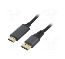Cable; DisplayPort 1.2; DisplayPort plug,HDMI plug; textile | CC-DP-HDMI-4K-6  | CC-DP-HDMI-4K-6