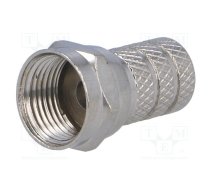 Connector: F; plug; male; straight; RG58; 5mm; twist-on; for cable | FC-001/RG58