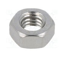 Nut; hexagonal; M6; 1; A2 stainless steel; H: 5mm; 10mm; DIN 934 | M6/D934-A2 | M6/D934-A2