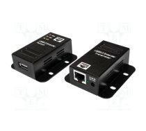 USB extender; USB 2.0; black; extender via cable Ethernet; 50m | UA0267 | UA0267