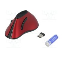 Optical mouse; red; USB; wireless; No.of butt: 5 | ID0159  | ID0159
