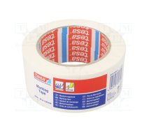Tape: warning; white; L: 33m; W: 50mm; self-adhesive; Thk: 0.15mm | TESA-60760/WH | 60760-00094-15