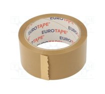 Packing tapes; L: 60m; Width: 48mm; brown; synthetic caoutchouc | DALPO-48/66Y/BR