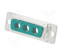 D-Sub; PIN: 3; socket; female; for panel mounting; straight; 5A | DA3W3PA00LF  | DA3W3PA00LF