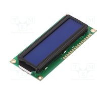 Display: LCD; alphanumeric; STN Negative; 16x2; blue; 80x36x10mm | RC1602B2-BIW-JSX  | RC1602B2-BIW-JSX