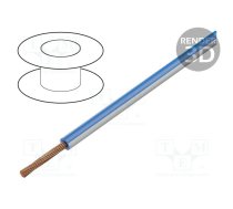 Wire; FLRY-A; 1x0.35mm2; stranded; Cu; PVC; blue-white; 60V; 100m | FLRY-A0.35-BL/WH | FLRY-A0.35-BL/WH