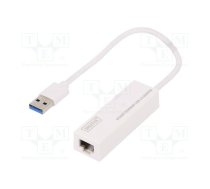 USB to Ethernet adapter; RJ45 socket,USB A plug; USB 3.0; white | DN-3023 | DN-3023