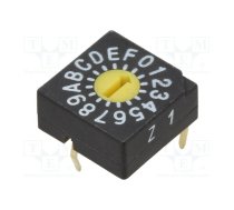 Encoding switch; Pos: 16; PCB,THT; 100mΩ; DC load @R: 0.03A/15VDC | DRS3016  | DRS 3016
