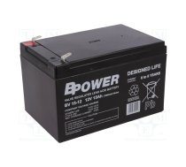 Re-battery: acid-lead; 12V; 15Ah; AGM; maintenance-free; 72W; 4.4kg | ACCU-BV15-12/BP  | BV 15-12