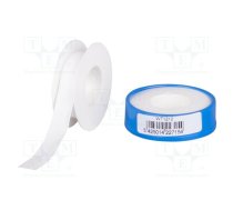 Tape: sealing; W: 12mm; L: 12m; Thk: 0.08mm; white; PTFE; max.370°C | HPX-PTFEW-1212WH  | WT1212