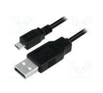 Cable; USB 2.0; USB A plug,USB B micro plug; nickel plated; 5m | CU0060 | CU0060