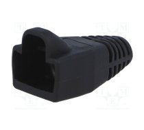 RJ45 plug boot; 6mm; black | MHRJ45SRB-BK  | MHRJ45SRB-BK