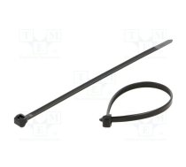 Cable tie; externally serrated; L: 150mm; W: 4.6mm; polyamide; 225N | T50SOS-PA66HS-BK  | 118-05850