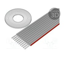 Wire: ribbon; 1mm; stranded; Cu; unshielded; PVC; grey; 30.5m | DS1057-01-10A282R  | DS1057-01-10A282R-30.5