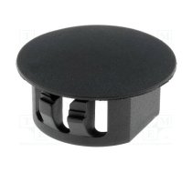 Stopper; polyamide; Øhole: 19mm; H: 10.6mm; black; UL94V-2 | FIX-M19U  | FIX-M19U