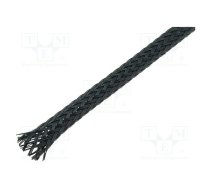 Polyester braid; ØBraid : 6÷19nom.12mm; PET,polyester; black | HEGPX12  | 170-00120