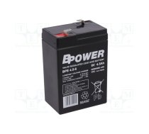 Re-battery: acid-lead; 6V; 4.5Ah; AGM; maintenance-free; 0.8kg; BPE | ACCU-BPE4.5-6/BP  | BPE 4,5-6
