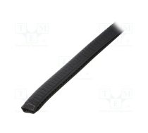 Hole and edge shield; PVC; L: 10m; black; H: 16.5mm; W: 9.5mm | UT-4.5.6-10M  | UT-4.5.6