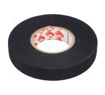 Tape: textile; W: 15mm; L: 25m; Thk: 0.25mm; caoutchouc; black; 8% | SCAPA-003-15  | 003-15/25