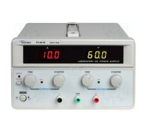 Power supply: laboratory; single-channel,linear; 0÷60VDC; 0÷10A | TP-6010  | TP-6010