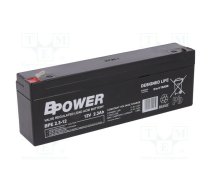 Re-battery: acid-lead; 12V; 2.3Ah; AGM; maintenance-free; 1.05kg | ACCU-BPE2.3-12/BP  | BPE 2,3-12