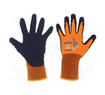 Protective gloves; Size: 10,XL; orange; polyester; Comfort | WG-310HO-XL/10  | 52869