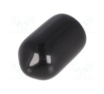 Cap; Body: black; Øint: 4.8mm; Mat: PVC Soft; L: 9mm; Wall thick: 1mm | FIX-VCP04809-BK  | FIX-VCP04809-BK