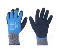 Protective gloves; Size: 9,L; blue; latex,polyamide; Aqua | WG-318-L/09  | 52969