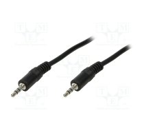 Cable; Jack 3.5mm 3pin plug,both sides; 200mm; black | CA1048 | CA1048