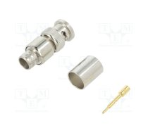 Connector: BNC; plug; male; straight; 50Ω; crimped; for cable; PTFE | 112563  | 112563