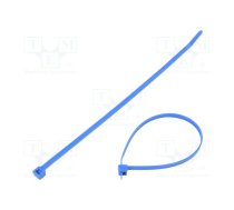 Cable tie; L: 200mm; W: 4.6mm; polyamide; 225N; blue; Ømax: 50mm; T50R | T50R-PA66-BU  | 111-04800