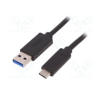 Cable; USB 3.0; USB A plug,USB C plug; 1m | QOLTEC-50500 | 50500