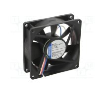 Fan: DC; axial; 12VDC; 80x80x25.4mm; 65m3/h; 32dBA; ball bearing | 8412N/2  | 8412N/2