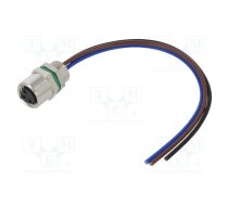 Connector: M8; female; PIN: 3; 3A; 60V; IP65,IP67; straight; socket | SM8-S50C-A3F-2A010 | SD-M8A-03P-FF-SH7B10-00A(H)