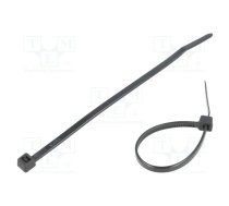 Cable tie; L: 120mm; W: 3.6mm; polyamide; 177N; black; Ømax: 30mm | FIX-S-3.6X120/BK  | FIX-S-3.6X120/BK