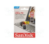 Pendrive; USB 3.2; 256GB; R: 130MB/s; ULTRA FIT; USB A | SDCZ430-256G-G46 | SDCZ430-256G-G46
