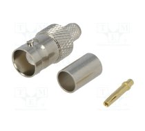 Connector: BNC; plug; female; straight; 75Ω; RG59; crimped | BNC-110