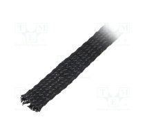 Polyester braid; ØBraid : 8÷20nom.12mm; polyester; black | HEGSAS12-PET-BK-C4  | 170-61200