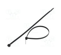 Cable tie; L: 250mm; W: 4.8mm; polyamide; 333N; black; Ømax: 66mm | FIX-S-4.8X250W/BK  | FIX-S-4.8X250W/BK