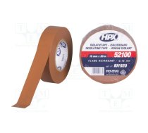 Tape: electrical insulating; W: 19mm; L: 20m; Thk: 0.15mm; brown | HPX-52100VD1920BR  | IU1920