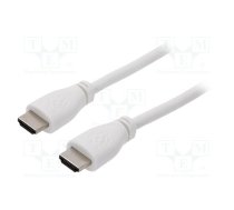 Cable; HDMI 2.0; HDMI plug,both sides; 1m; white | KAB-07041  | KAB-07041