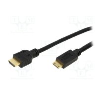 Cable; HDMI 1.4; HDMI plug,mini HDMI plug; PVC; Len: 2m; black | CH0023  | CH0023