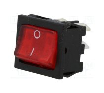 ROCKER; DPST; Pos: 2; ON-OFF; 10A/250VAC; 10A/28VDC; red; 8650; 230V | AE-H8653VBNBO | H8653VBBR3076W
