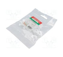 Holder; white; for flat cable; 25pcs; with a nail; H: 7.2mm | UKP-10-25S | 220108 -AS