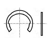 Circlip; spring steel; Shaft dia: 8mm; BN 831; Ring: external | B8/BN831  | 1292110